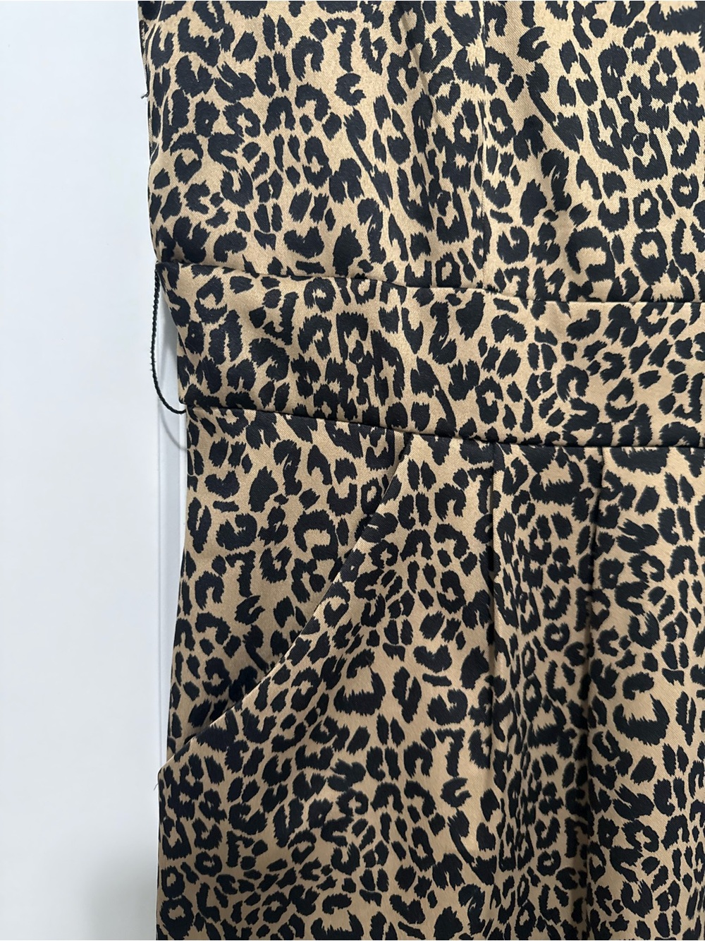 XOXO Leopard Print Midi Sheath Dress - Black & Tan - Picture 3 of 6